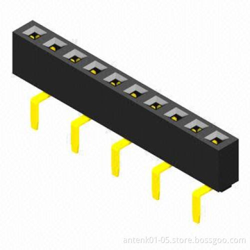 2.54mm Female Headers with Single Row, Bottom Entry Type, Height Profile of 5.0mm, A, B Type